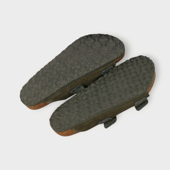 OB Birkenstock Mens Size 43 US 10 To 10.5 Uji Nubuck Suede Leather Sandals Thyme main image 5